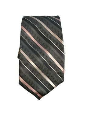 Michael kors gray pink striped tie